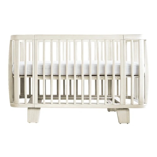 Used Bloom Baby Retro Crib (White Wash) + Toddler Rail for sale on AptDeco