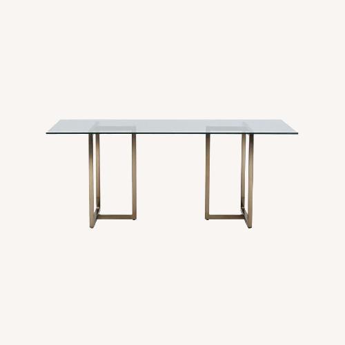 Used CB2 Silver Glass Desk for sale on AptDeco