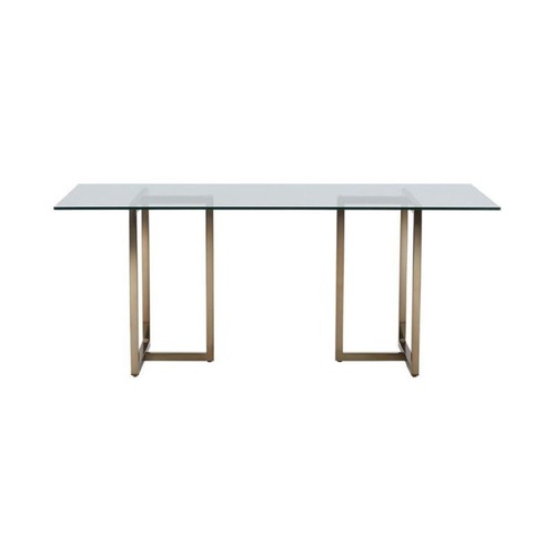 Used CB2 Silver Glass Desk for sale on AptDeco