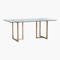 CB2 Silver Glass Desk
