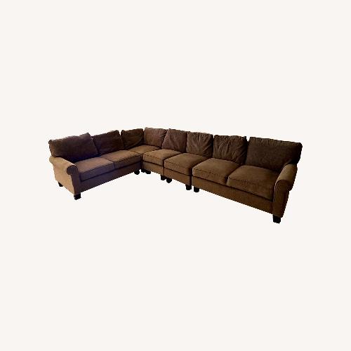Used Pier 1 Imports Dark Brown 3+ Piece Sectional for sale on AptDeco