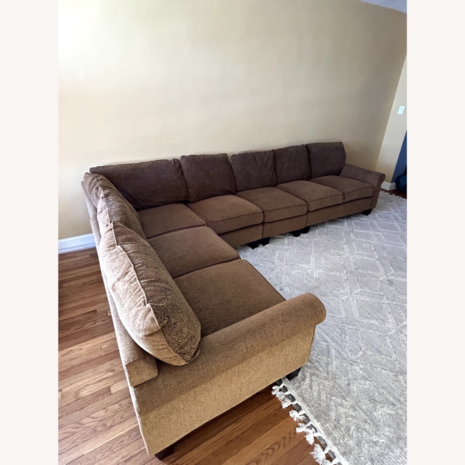 Pier 1 Imports Dark Brown 3+ Piece Sectional - image-1