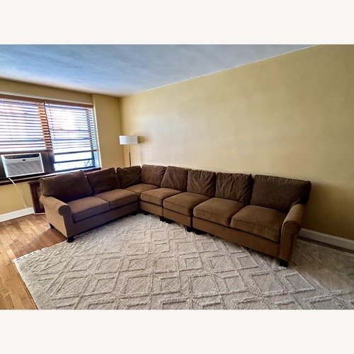 Used Pier 1 Imports Dark Brown 3+ Piece Sectional for sale on AptDeco