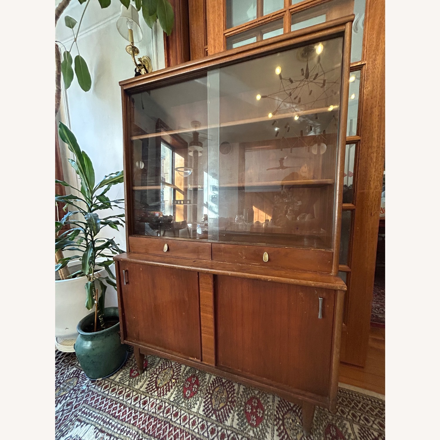 Keller Midcentury Petite Sideboard Hutch - image-1