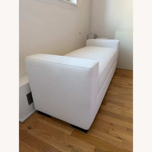 Used Restoration Hardware White Linen Bench for sale on AptDeco