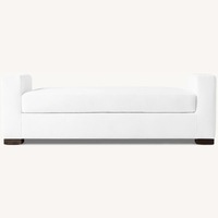 Restoration Hardware White Linen Bench