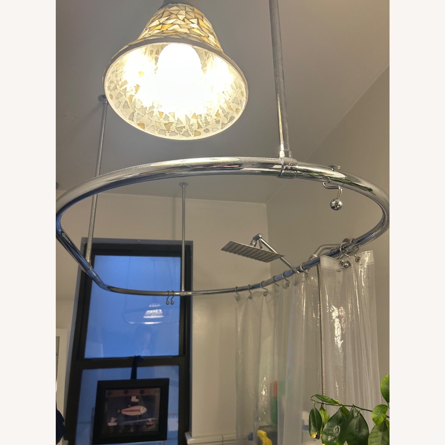 Metal Oval Ceiling Mounted Shower Curtain Rod  - image-3