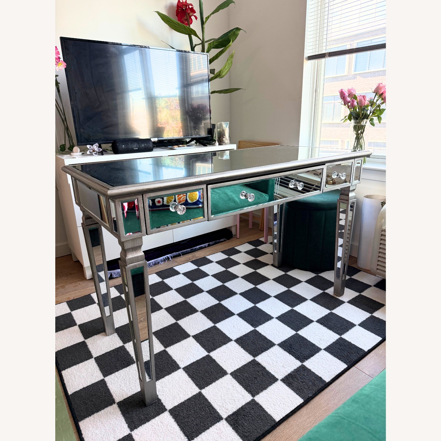 Overstock Mirrored Desk / Entry Piece - image-4
