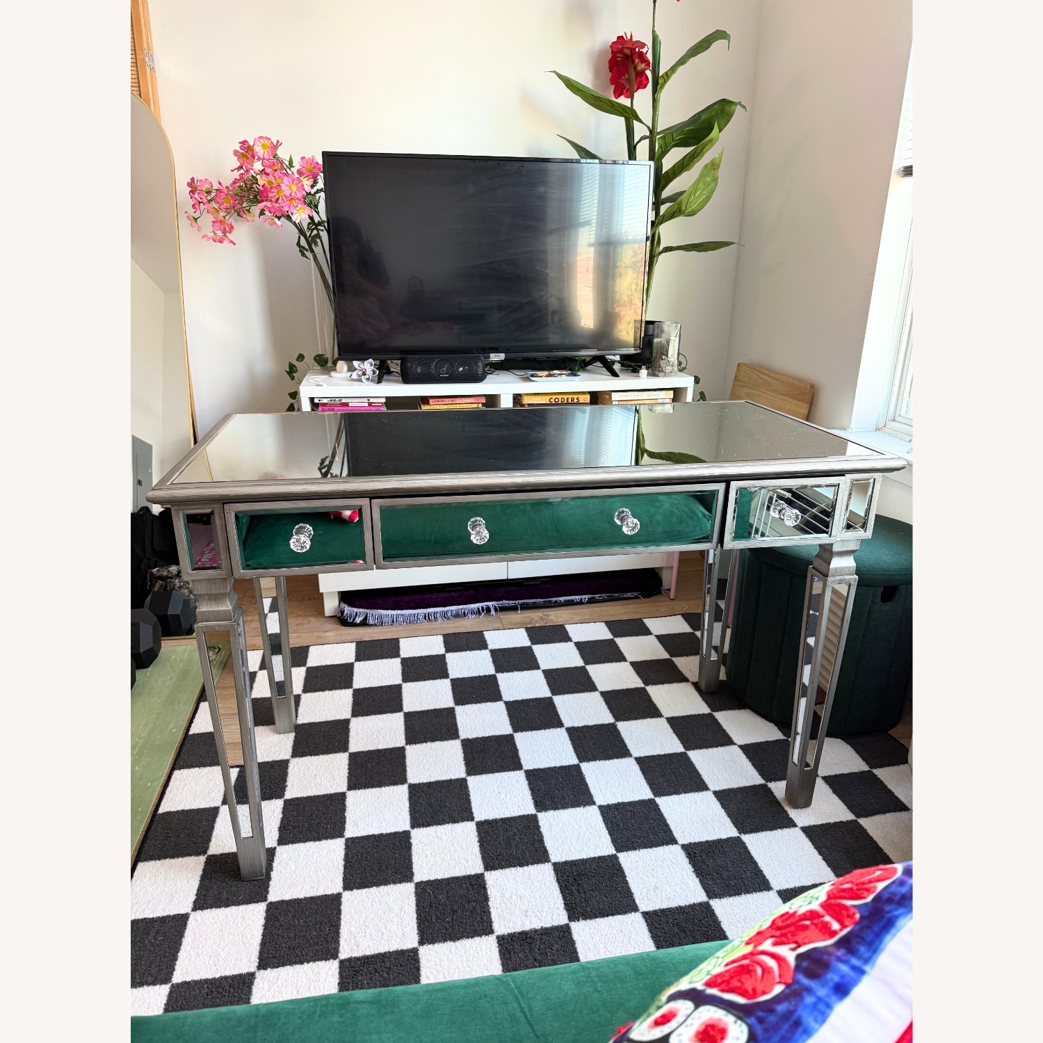 Overstock Mirrored Desk / Entry Piece - image-5