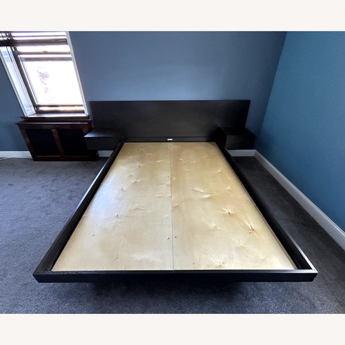 Used Solid Wood Queen Bed (With Nightstands & Storage) for sale on AptDeco