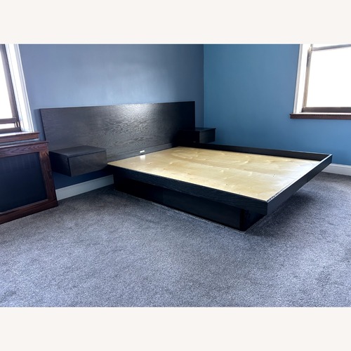 Used Solid Wood Queen Bed (With Nightstands & Storage) for sale on AptDeco