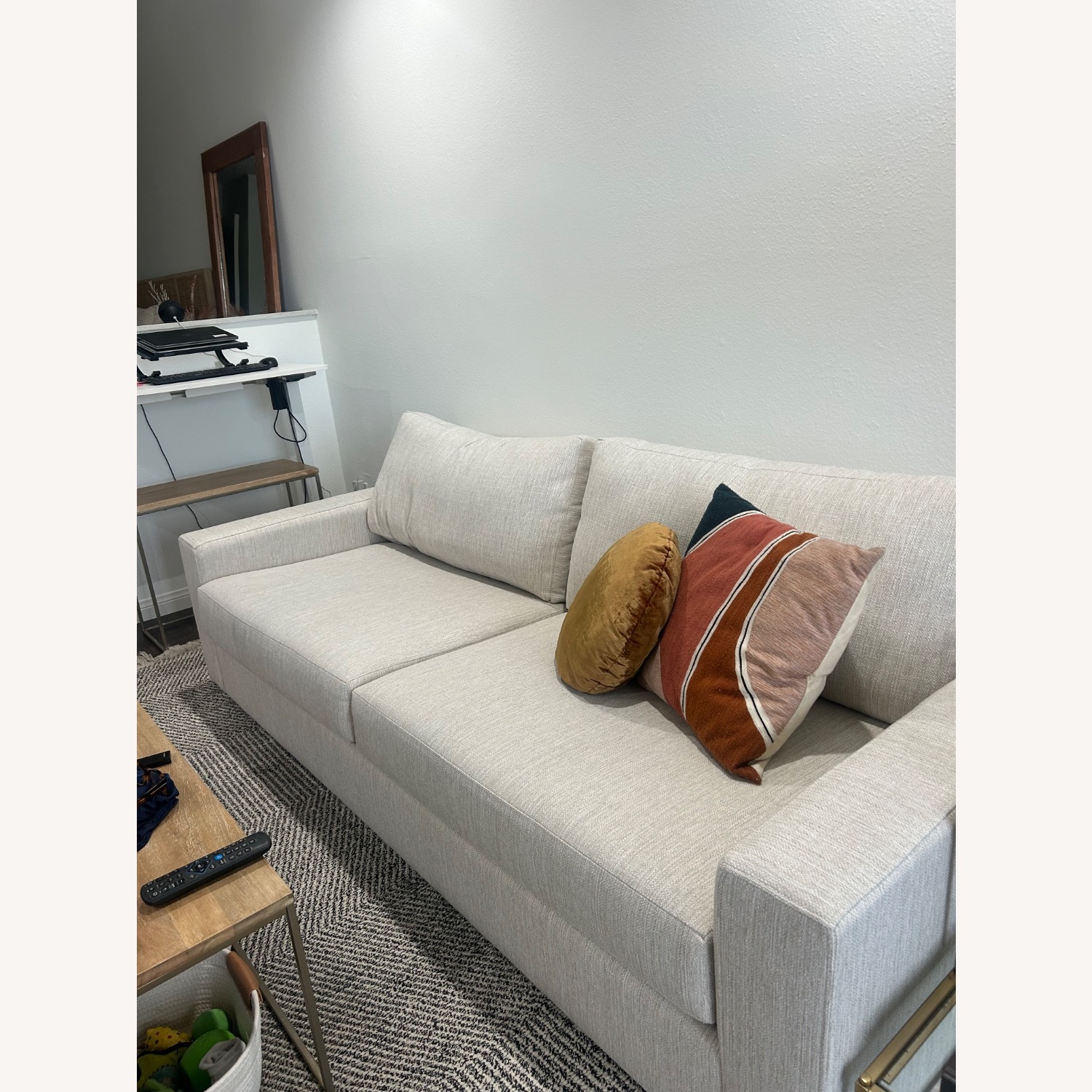 Pampa Natural Fabric 2 Seater Sofa - image-2