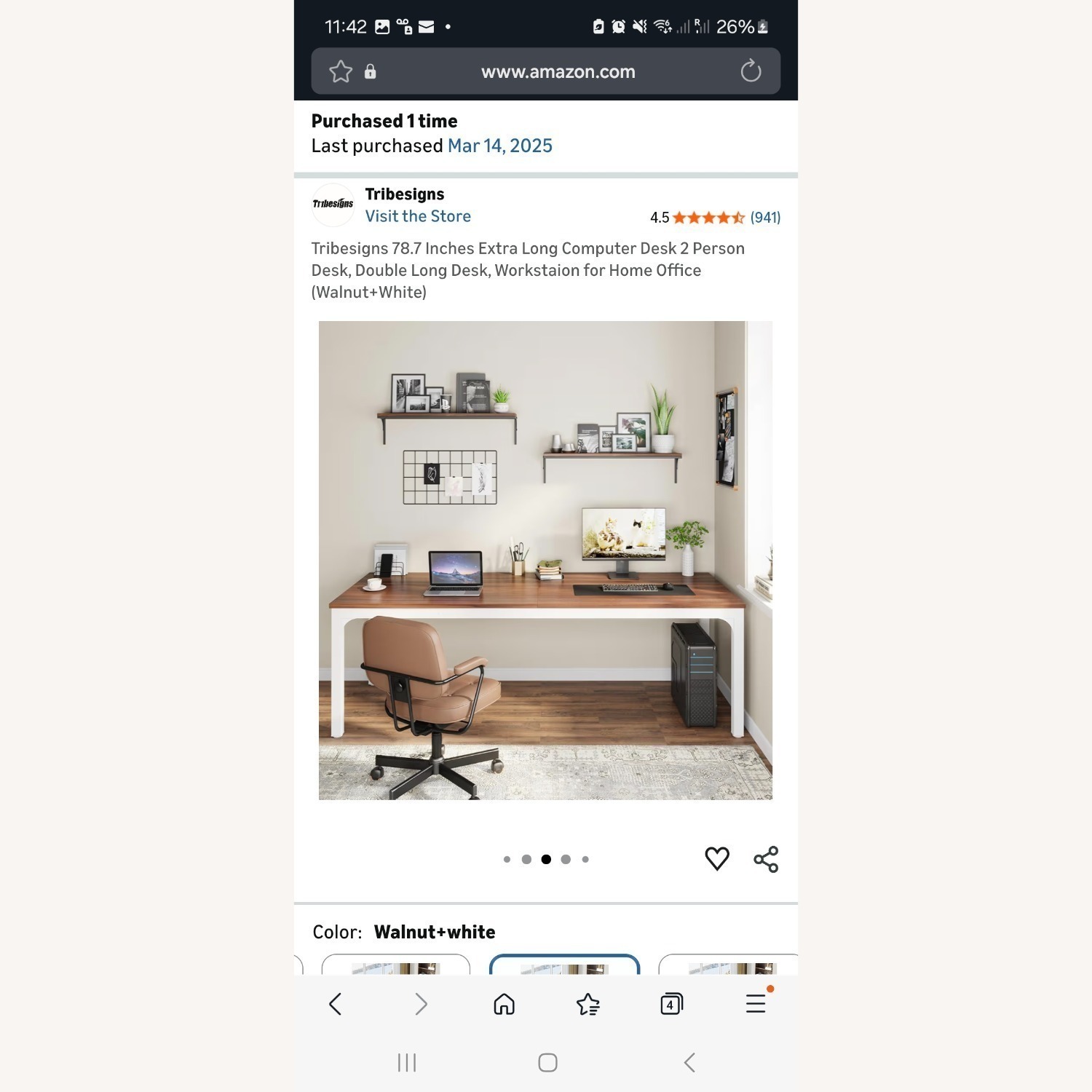 Amazon Contemporary White Desk - image-2