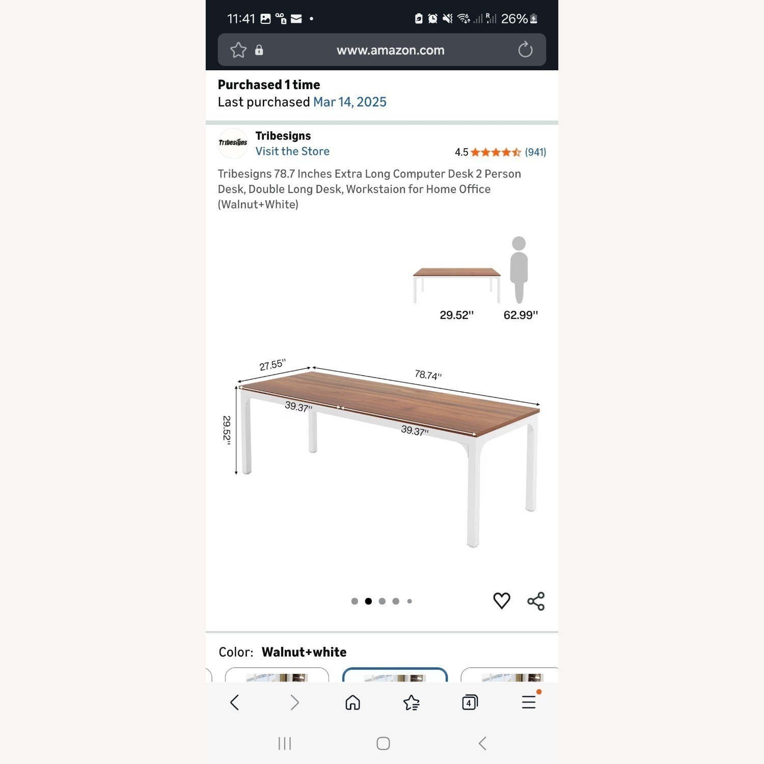 Amazon Contemporary White Desk - image-3