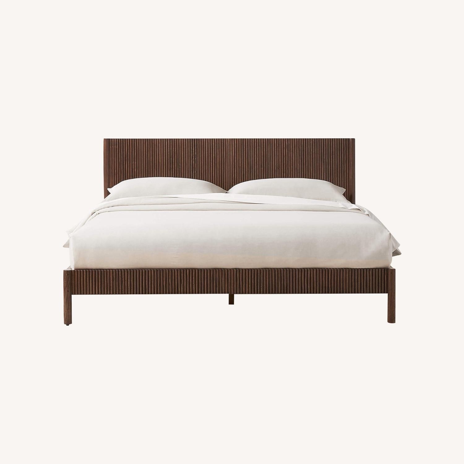 CB2 Siro Dark Brown Mindi Wood King Bed - image-4