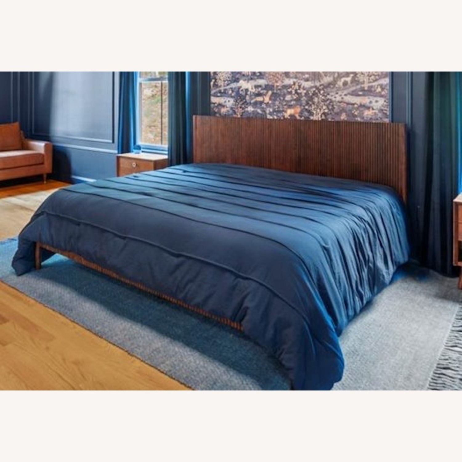 CB2 Siro Dark Brown Mindi Wood King Bed - image-1