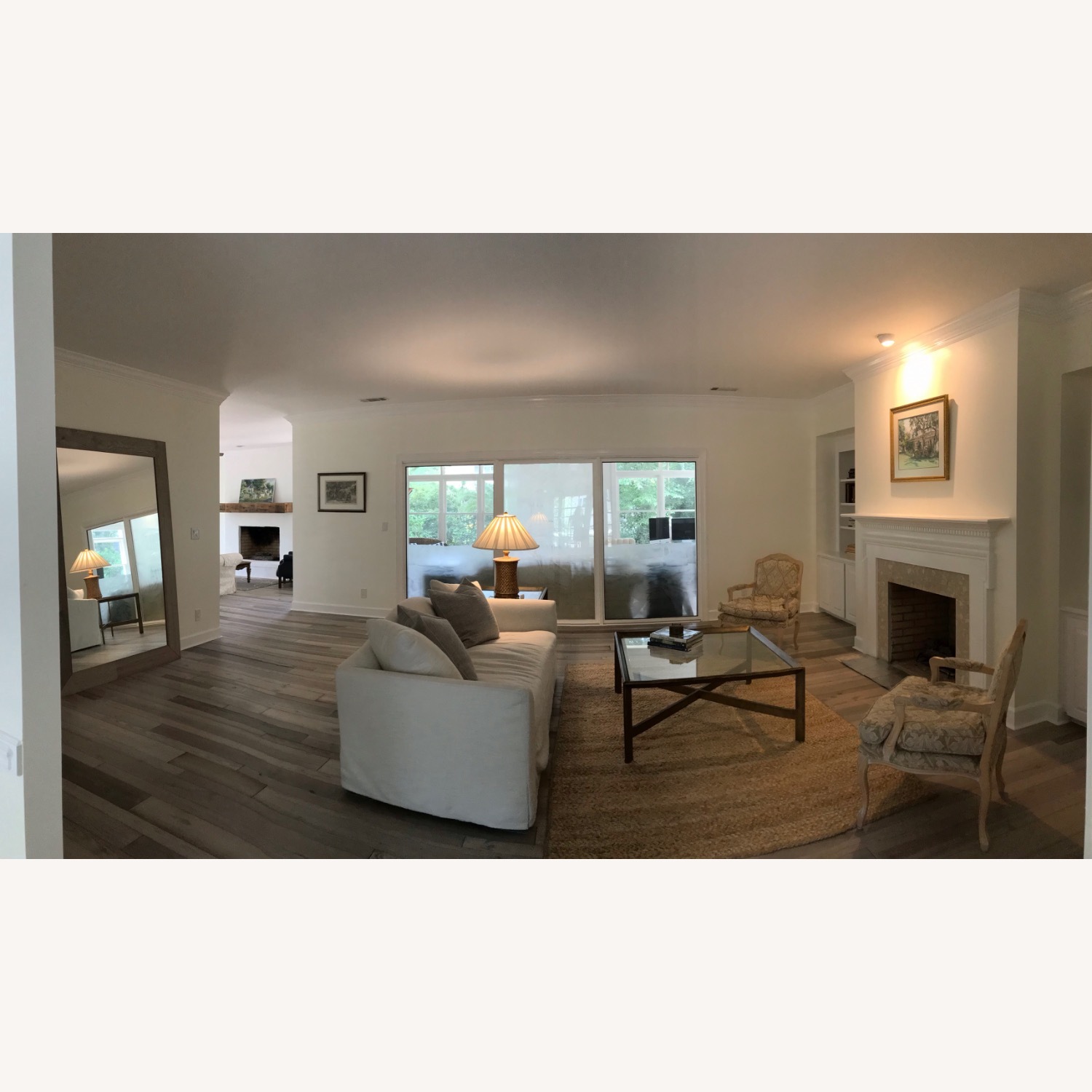 Restoration Hardware Natural Linen 3+ Seater Sofa - image-6