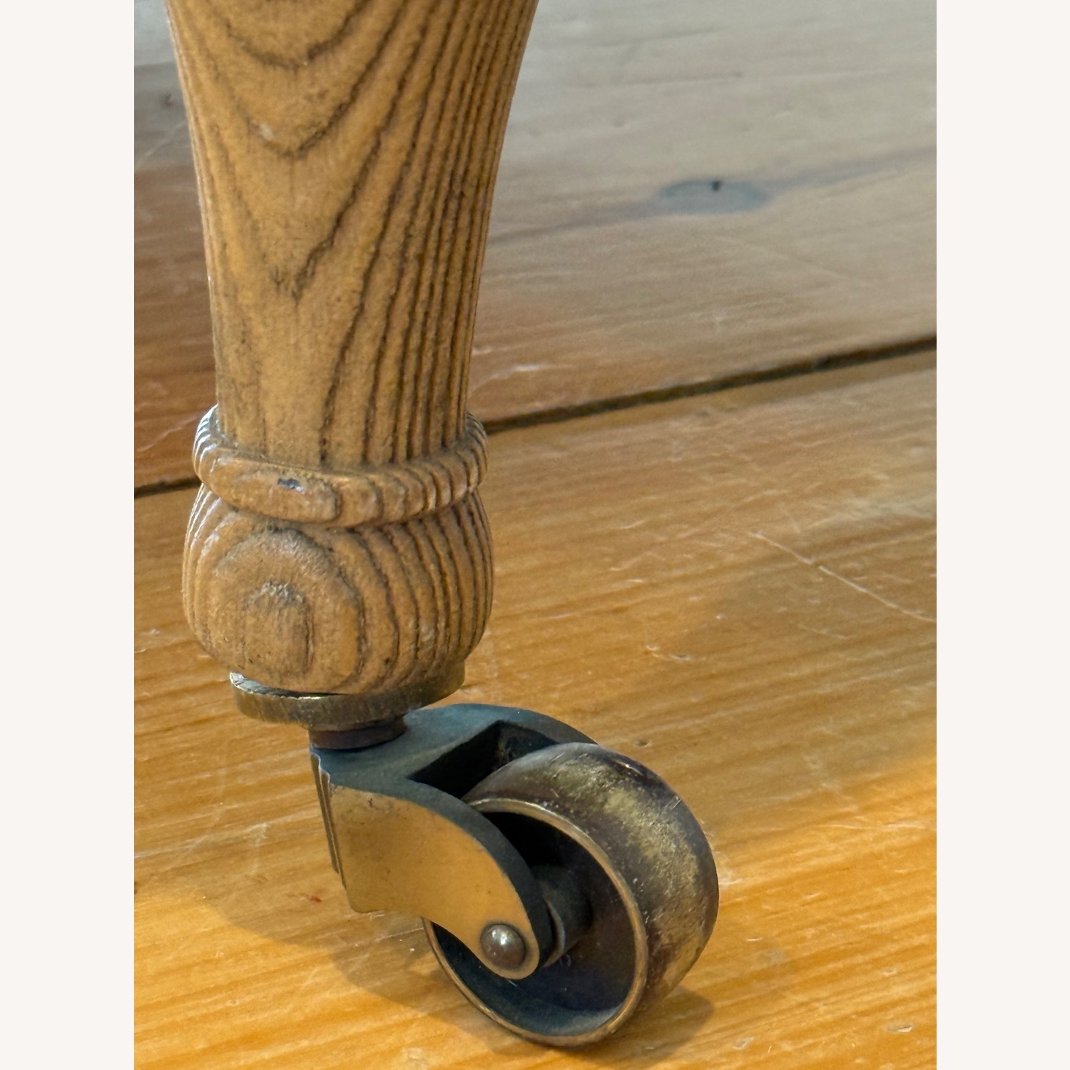 Arhaus Blue Velvet Ottoman - image-2