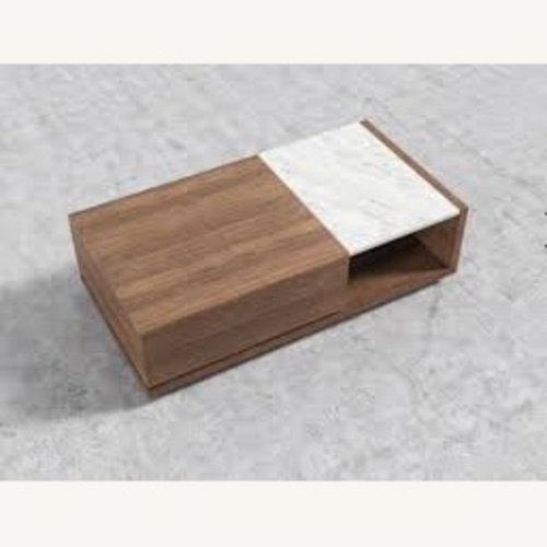Used Rove Concepts Truman Walnut & Marble Coffee Table for sale on AptDeco