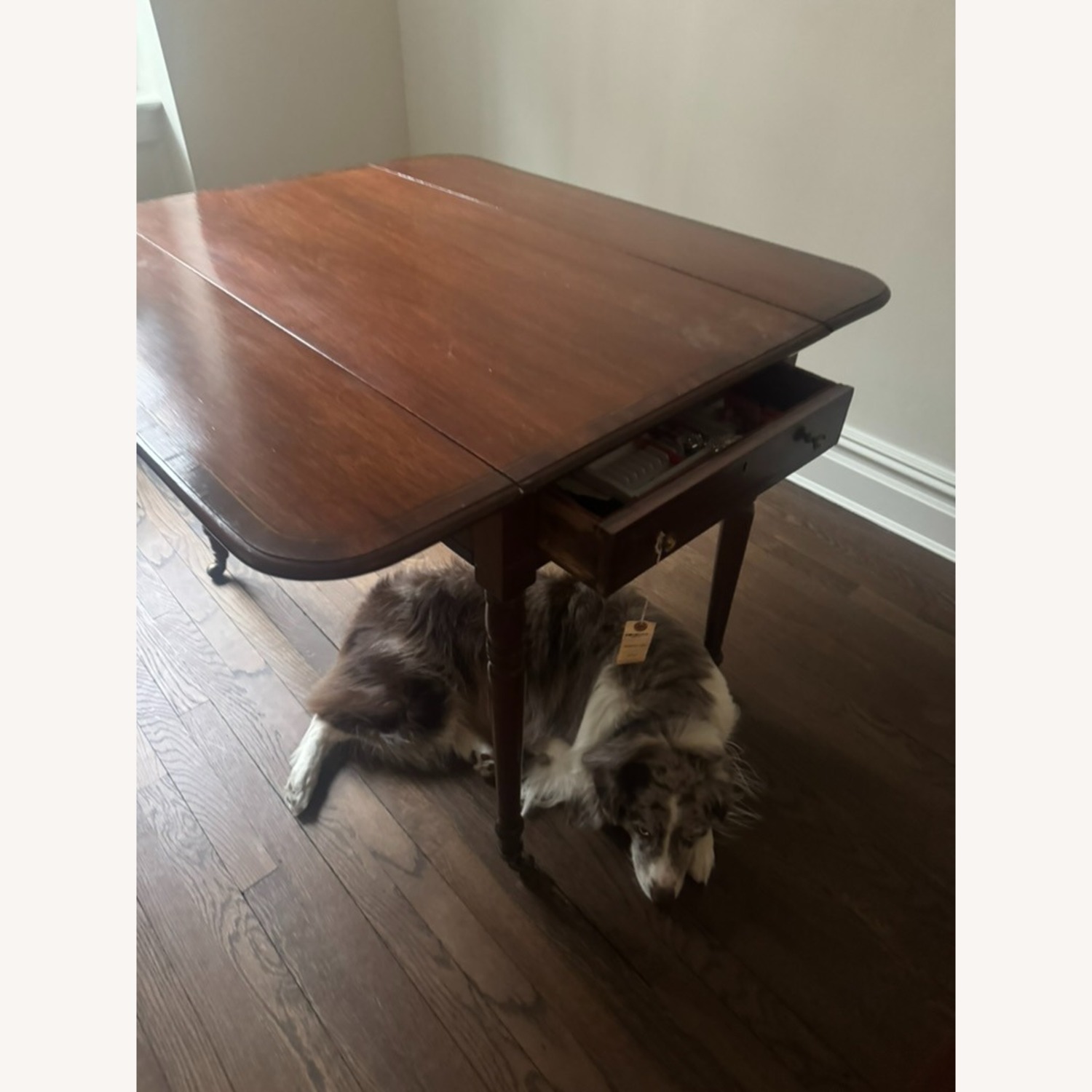 Vintage/Antique Dark Brown Wood Desk - image-4