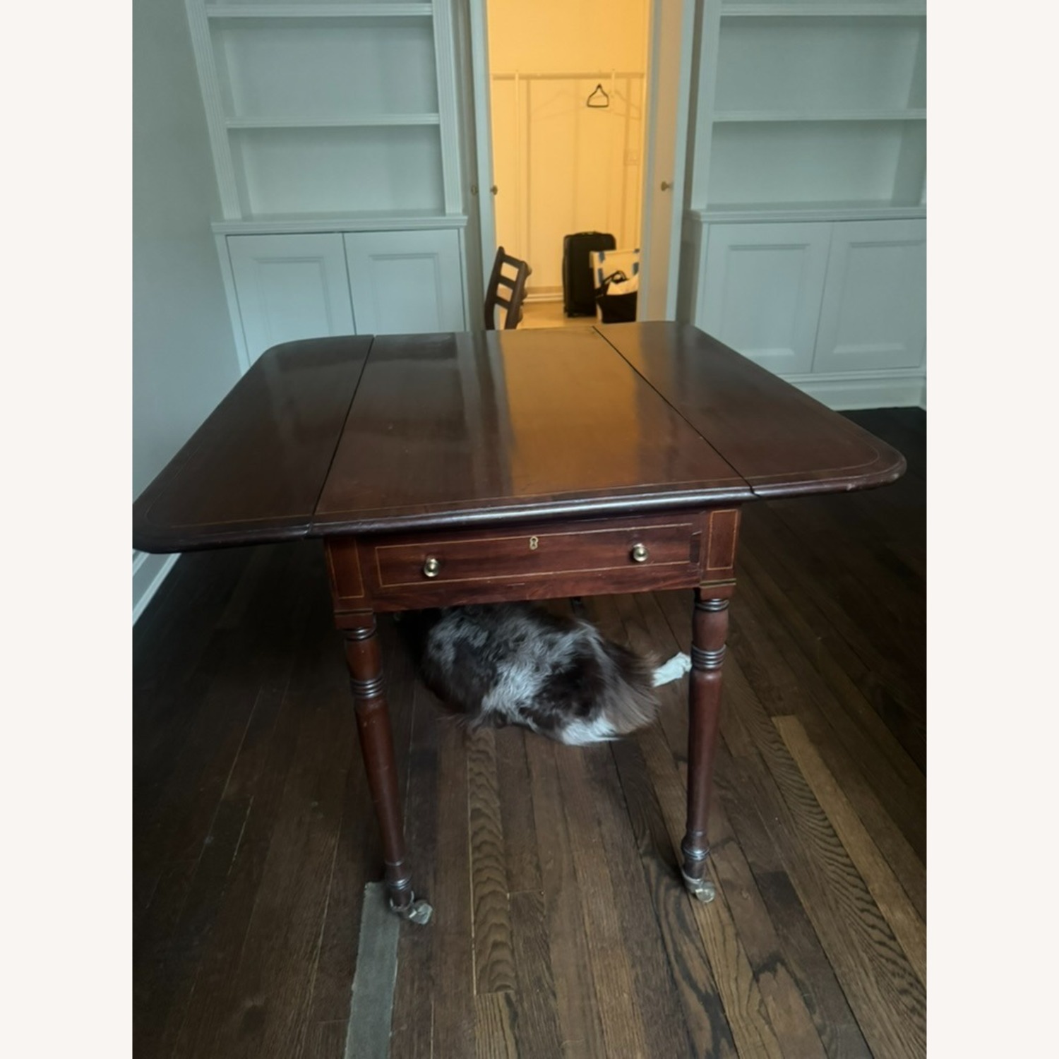 Vintage/Antique Dark Brown Wood Desk - image-2