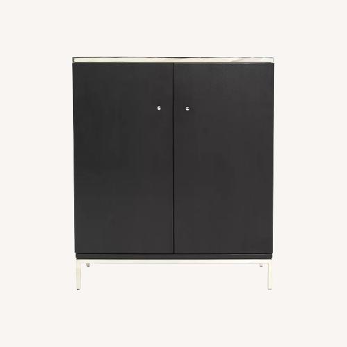 Used Mitchell Gold + Bob Williams Black Wood Bar Cart for sale on AptDeco