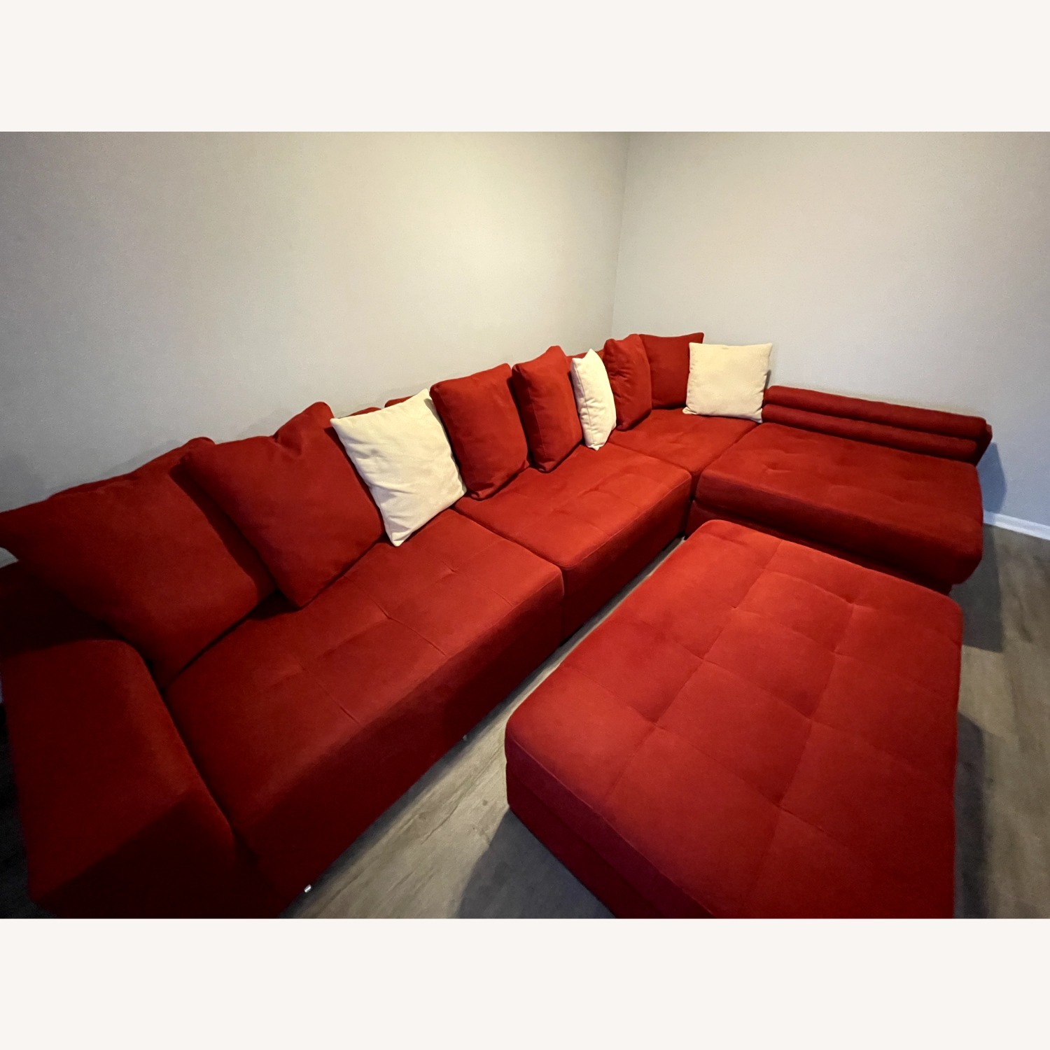 Value City Furniture Red 3+ Piece Sectional - image-1