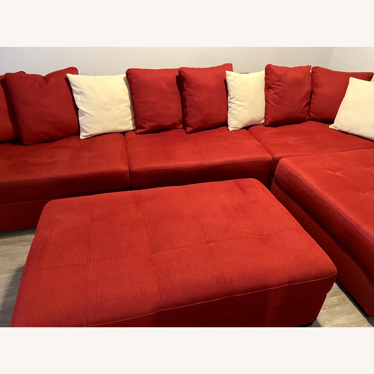 Value City Furniture Red 3+ Piece Sectional - image-4
