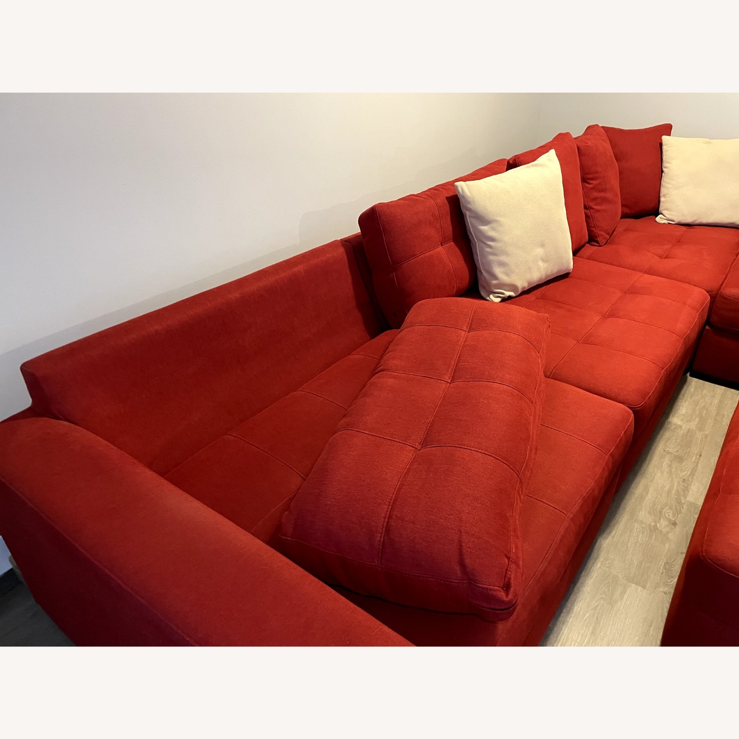 Value City Furniture Red 3+ Piece Sectional - image-2