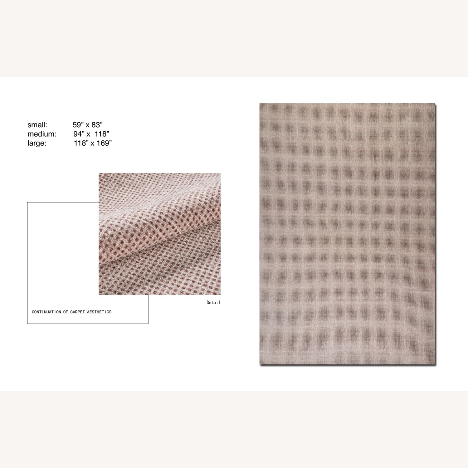 Light Brown Fabric Area Rug 5' x 7' - image-5