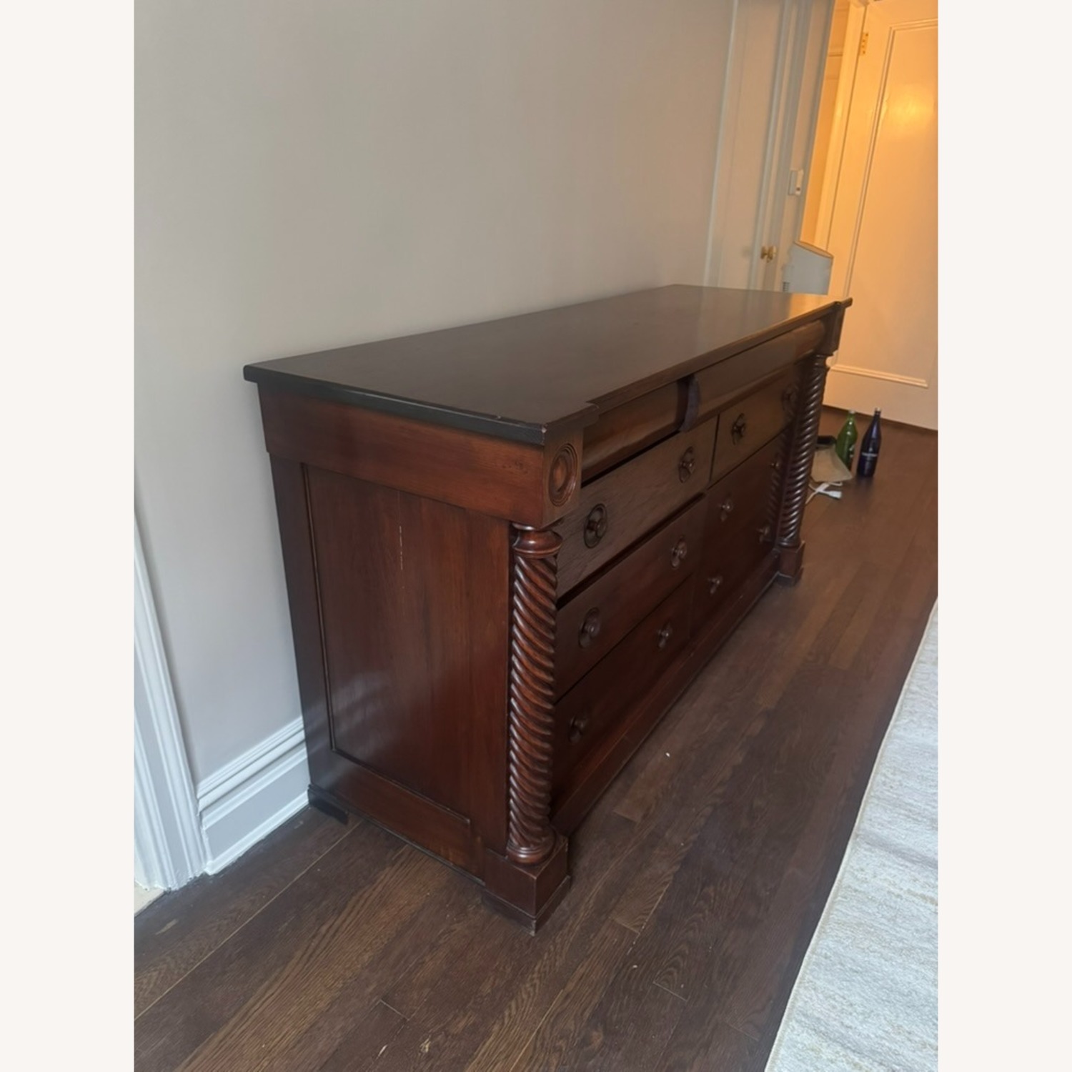 Vintage/Antique Finds Dark Brown Wood Dresser - image-2