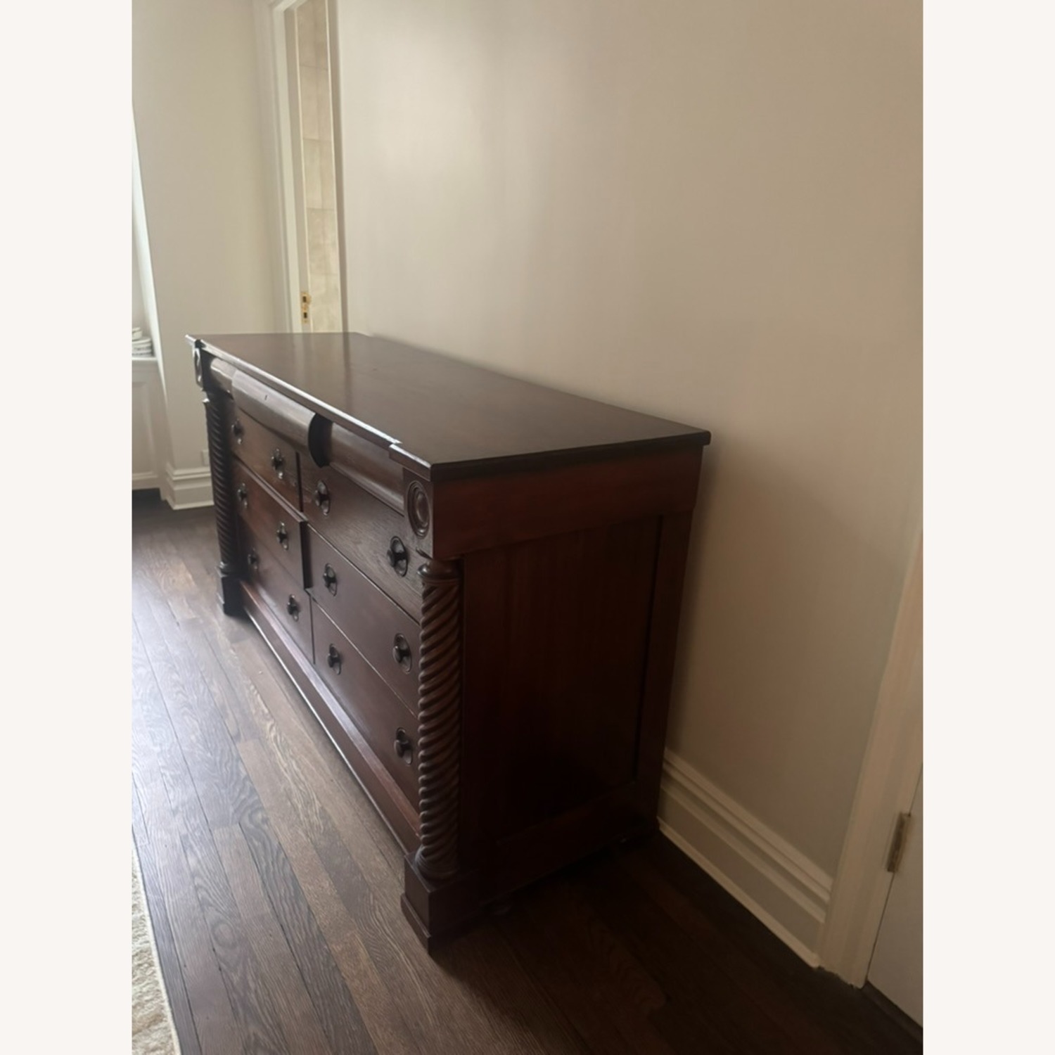 Vintage/Antique Finds Dark Brown Wood Dresser - image-1