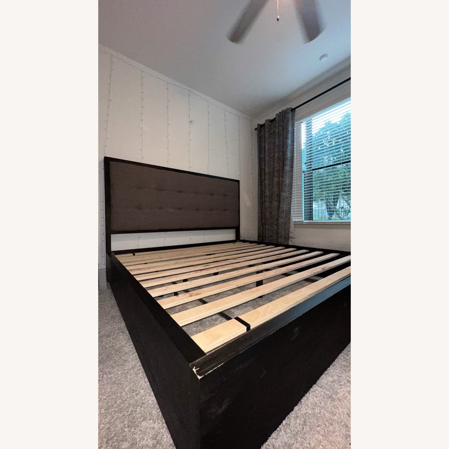 Star Solid Wood King Bed Frame Orion Upholstered Bed - image-2