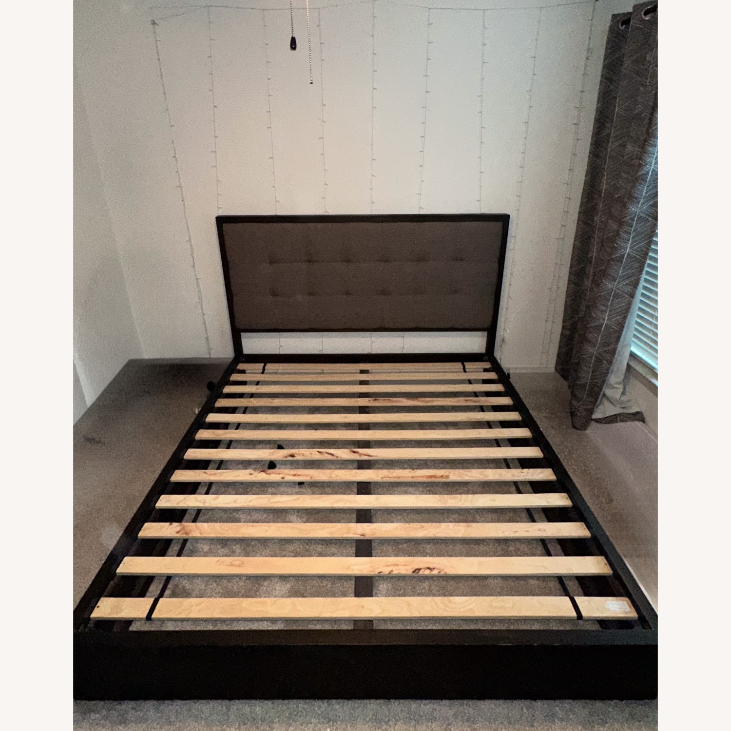 Star Solid Wood King Bed Frame Orion Upholstered Bed - image-1