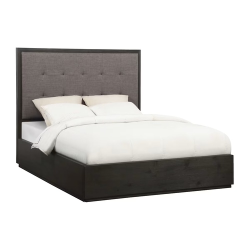 Used Star Solid Wood King Bed Frame Orion Upholstered Bed for sale on AptDeco
