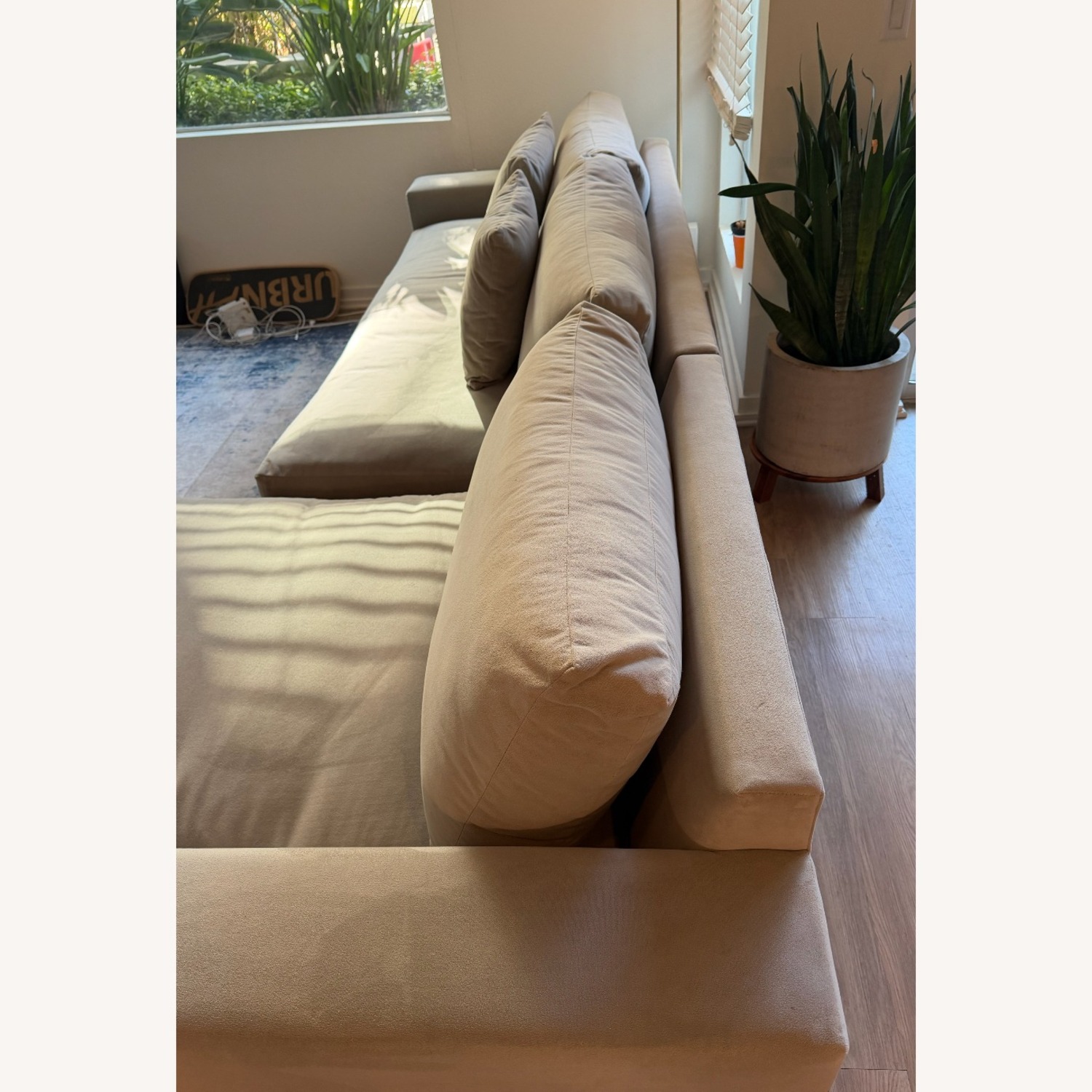 Cloud Couch Light Gray Fabric 2 Piece Sectional - image-2