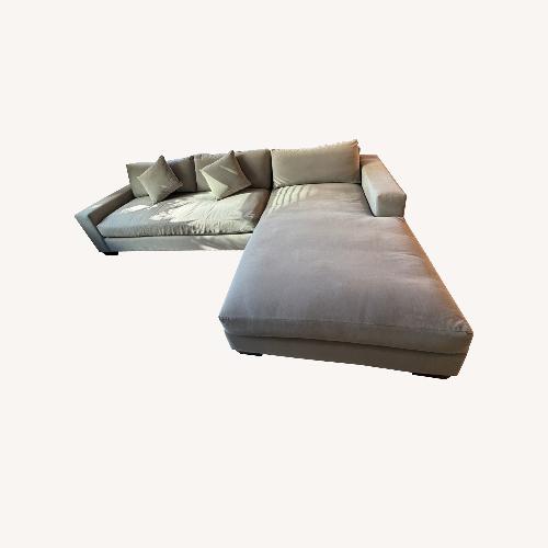 Used Cloud Couch Light Gray Fabric 2 Piece Sectional for sale on AptDeco