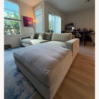 Cloud Couch Light Gray Fabric 2 Piece Sectional