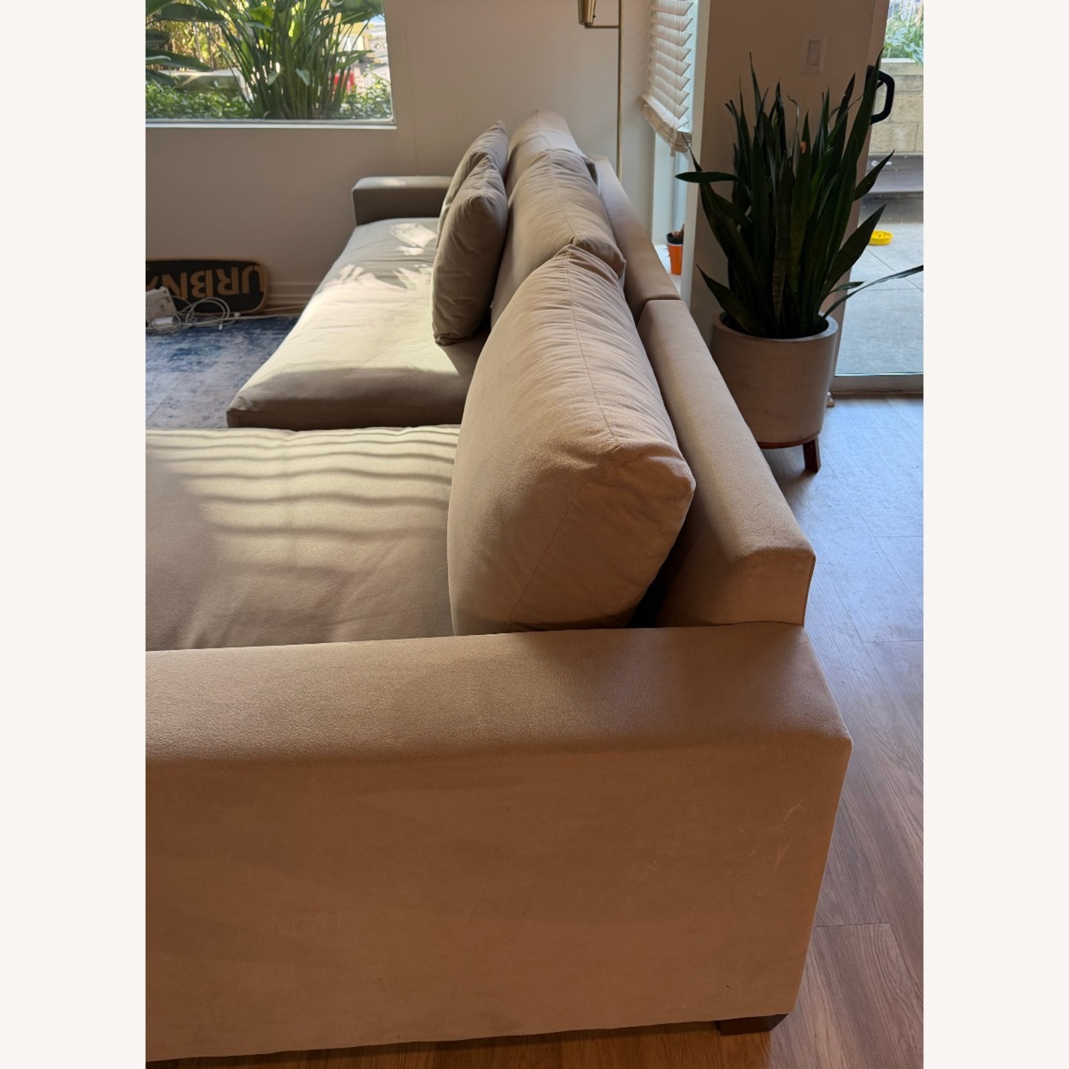 Cloud Couch Light Gray Fabric 2 Piece Sectional - image-3