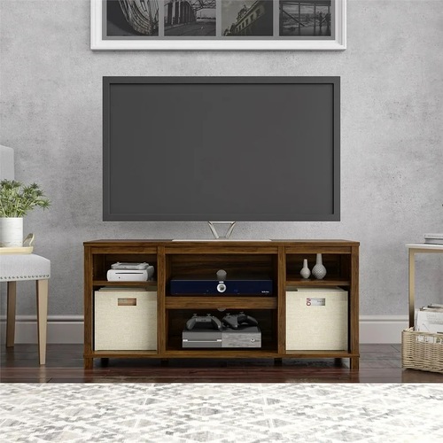 Used Mainstays Parsons TV Stand for TVs up to 50", Canyon Walnut for sale on AptDeco