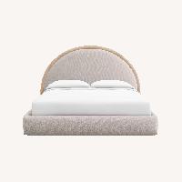 Crate & Barrel Rainey Natural Fabric King Bed