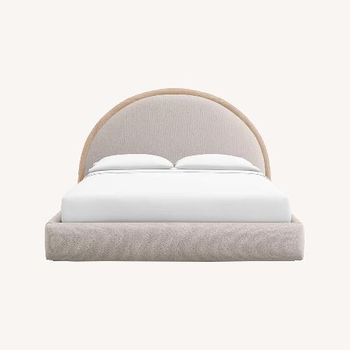 Used Crate & Barrel Rainey Natural Fabric King Bed for sale on AptDeco