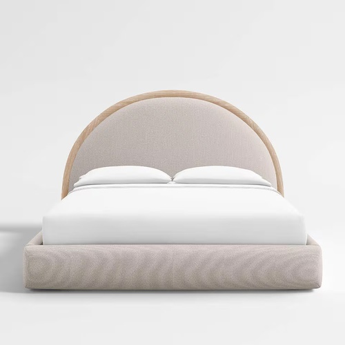 Used Crate & Barrel Rainey Natural Fabric King Bed for sale on AptDeco