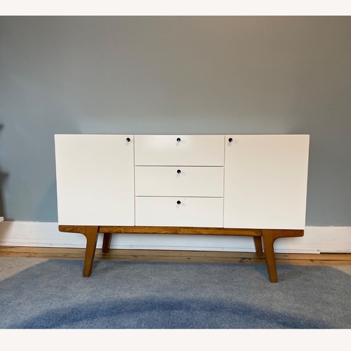 Used West Elm Modern White Wood Media Storage for sale on AptDeco