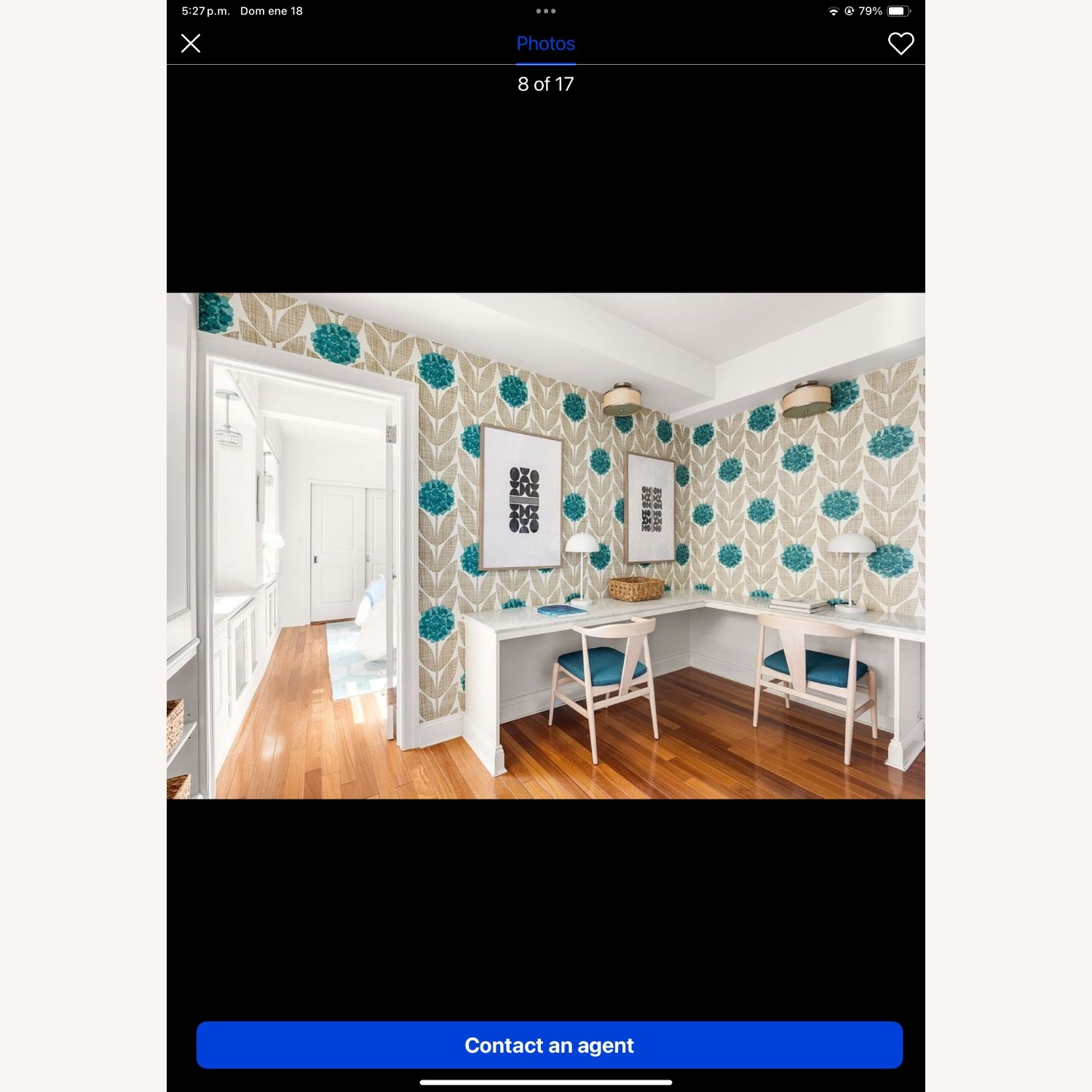 Room & Board Evan Blue Wood Dining Chairs - image-2