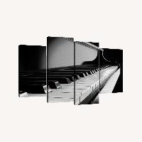Wayfair Black Piano Multi Panel Canvas Wall Art