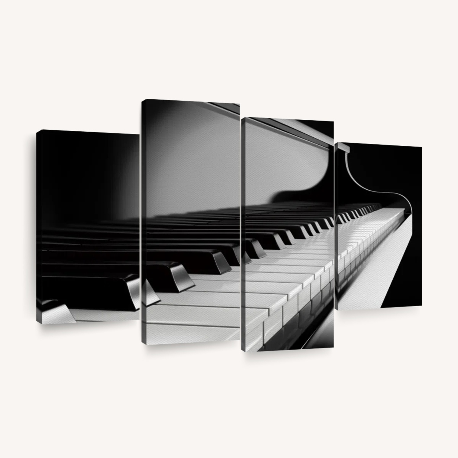Wayfair Black Piano Multi Panel Canvas Wall Art - image-5