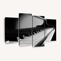 Wayfair Black Piano Multi Panel Canvas Wall Art
