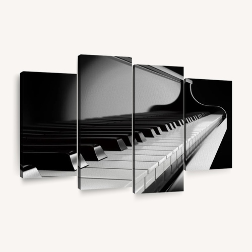 Used Wayfair Black Piano Multi Panel Canvas Wall Art for sale on AptDeco