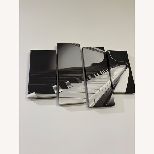 Used Wayfair Black Piano Multi Panel Canvas Wall Art for sale on AptDeco